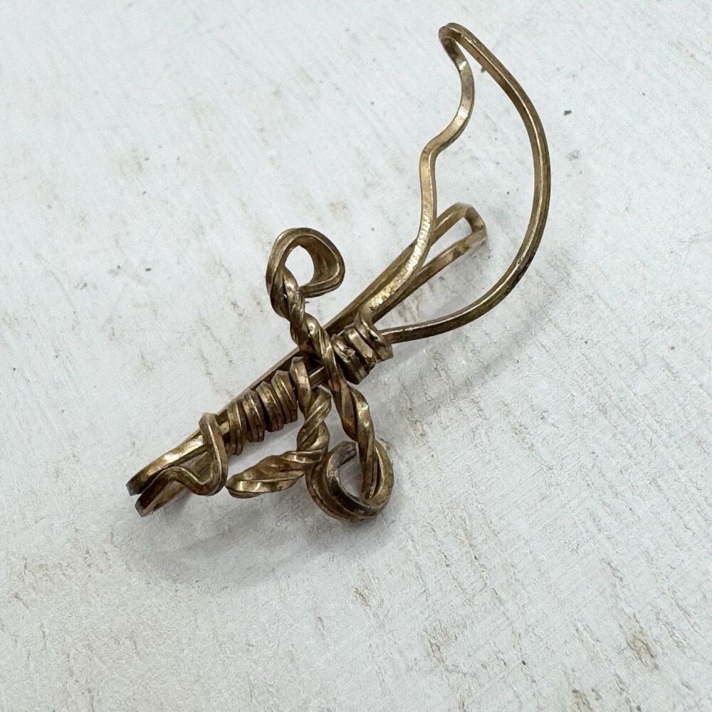 Vintage Wire Scimitar Sword Tie Clip